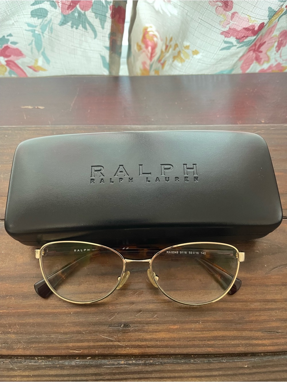 Ralph by Ralph Lauren RA6048 Gold Tortoise Cat Eye Eyeglass Frames with Case